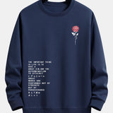 Velira Sweatshirts tamsiai mėlyna / S Rožinė šūkio spauda laisvo kirpimo megztinis