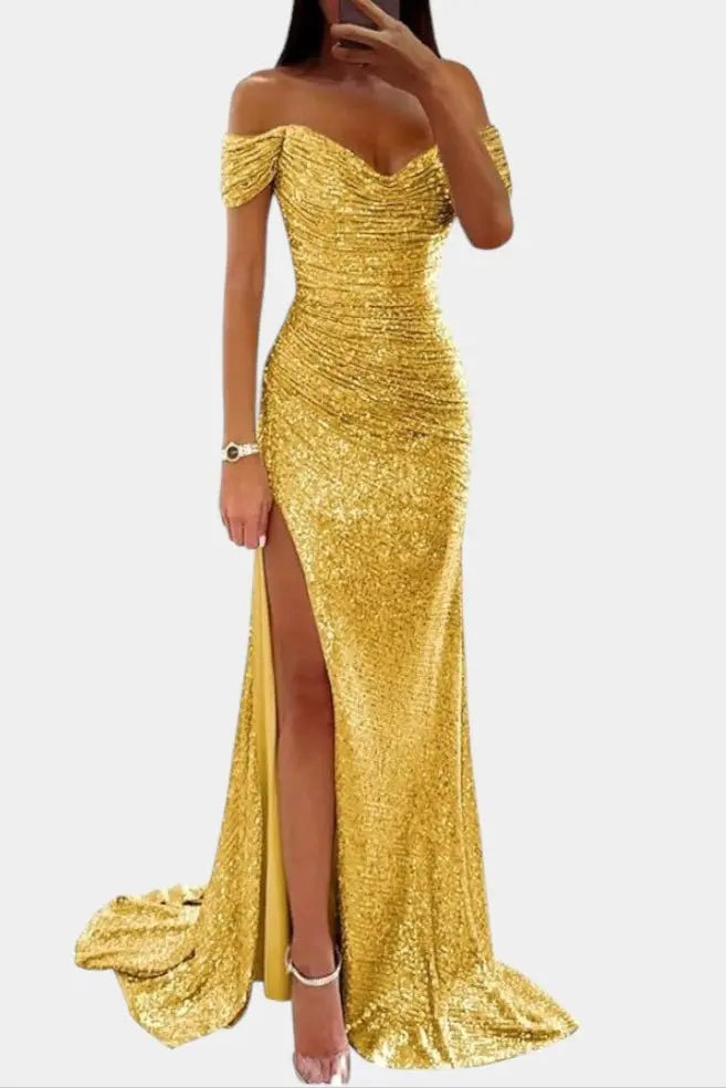 LITHUA Geltona / S Andrea | Undinė suknelė