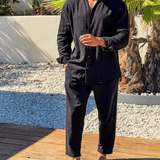 Velira Apparel & Accessories > Clothing > Suits Juoda / XS Keiptauno Lino Komplektas