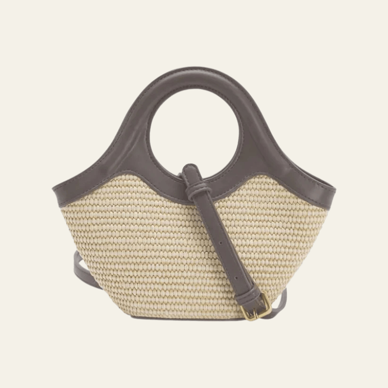 Velira Bags Pilka / Standartinis Astrid Nertinė Mini Tote Rankinė