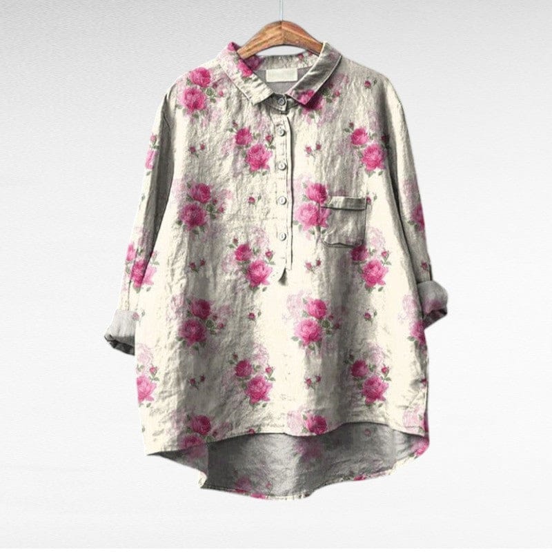 Velira blouse Raštas 6 / S 55-65KG Mireva - Elegantiška Vintage Bluzonė