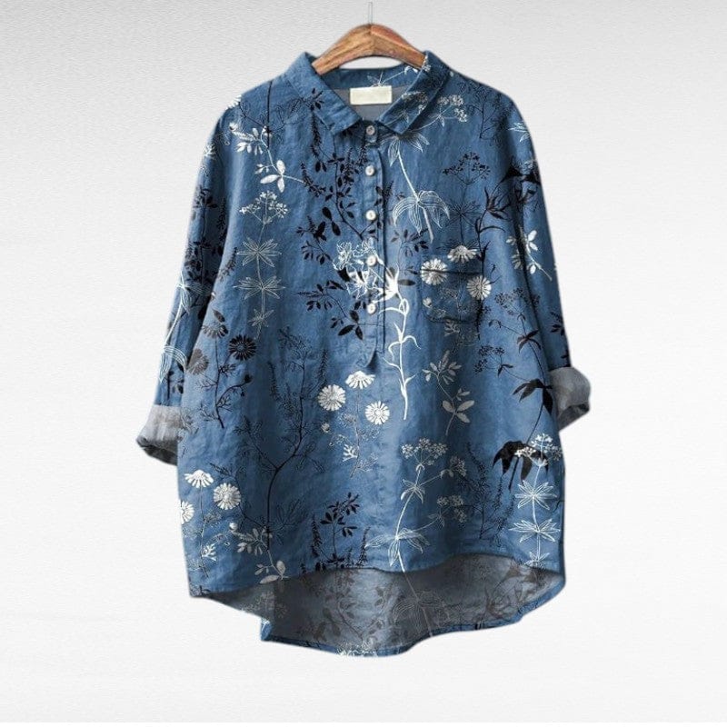 Velira blouse Raštas 7 / S 55-65KG Mireva - Elegantiška Vintage Bluzonė