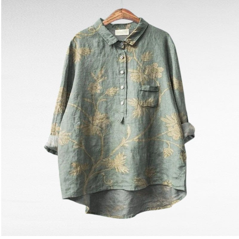 Velira blouse Raštas 9 / S 55-65KG Mireva - Elegantiška Vintage Bluzonė