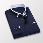 Velira Camisa Social Masculina Carino Tamsiai Mėlyna / S Vyrų Socialinė Marškiniai Carino