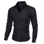 Velira Camisa Social Masculina Merlani Juodas / S Merlani Vyrų Marškiniai