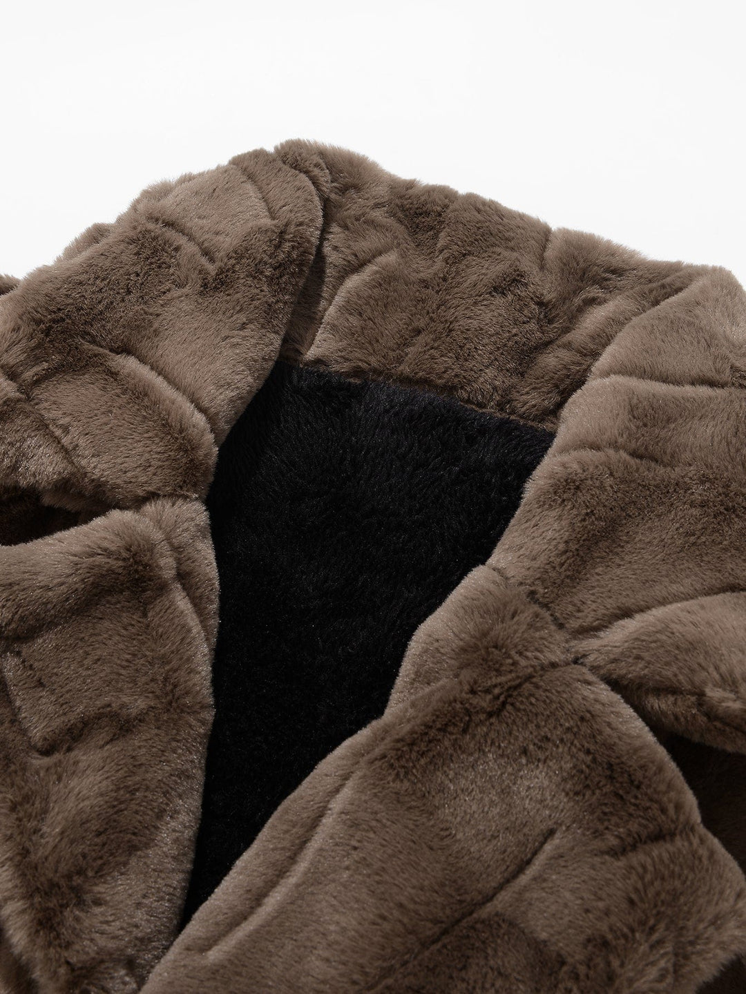 Velira Coats & Jackets Dirbtinio kailio švarkas su notch apykakle