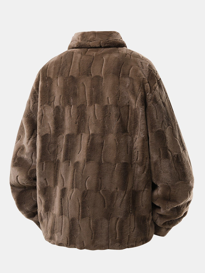 Velira Coats & Jackets Dirbtinio kailio švarkas su notch apykakle