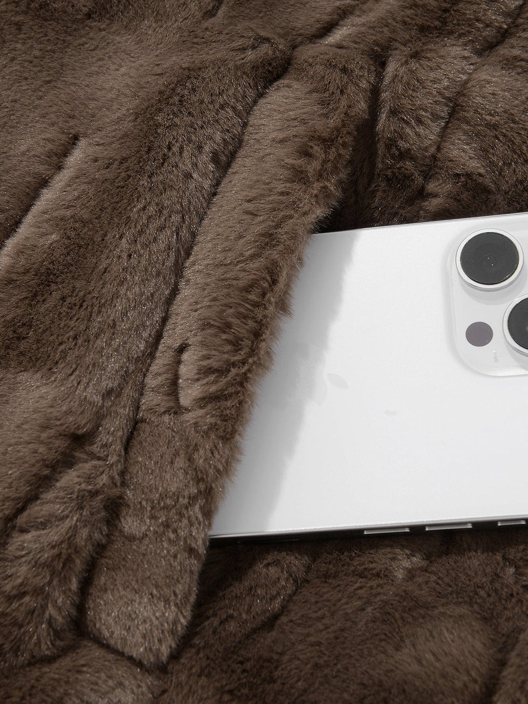 Velira Coats & Jackets Dirbtinio kailio švarkas su notch apykakle