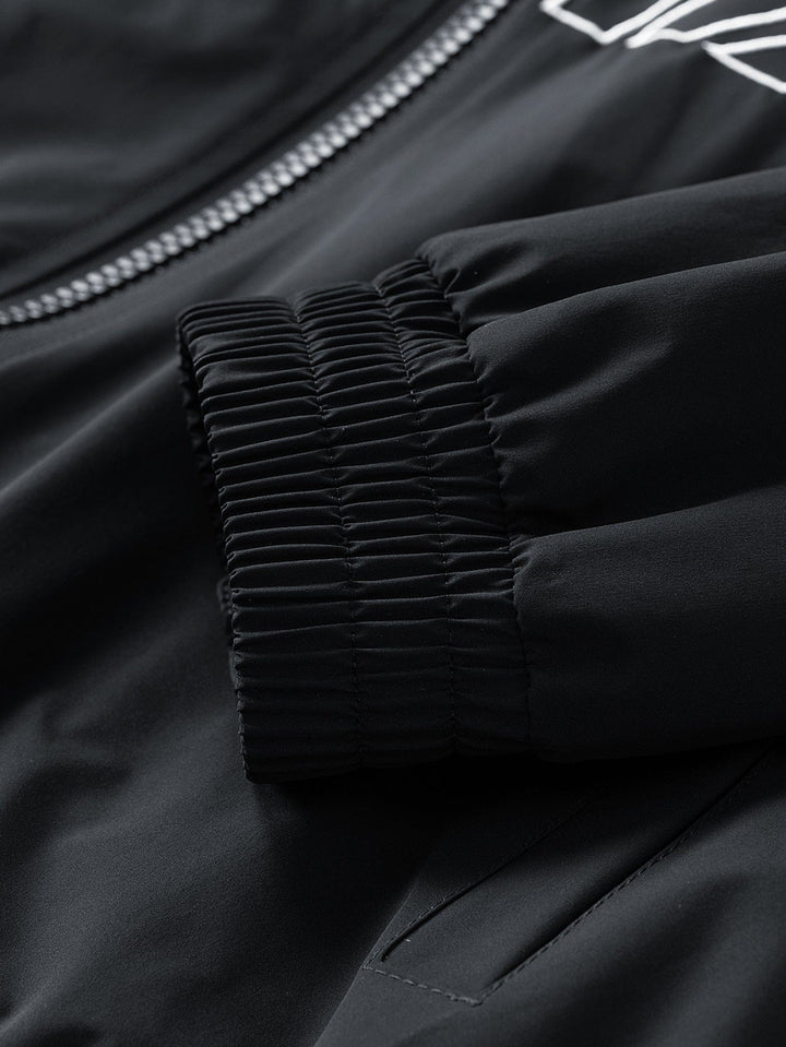 Velira Coats & Jackets Laisvalaikio Siuvinėta Lenktinė Striukė