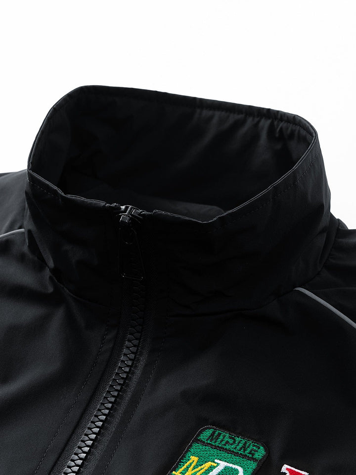 Velira Coats & Jackets Laisvalaikio Siuvinėta Lenktinė Striukė