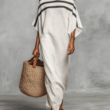 Velira DRESSES Balta / XS Minimalistinis lininis maxi suknelė