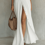 Velira DRESSES Baltas lininis maxi suknelė