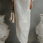 Velira DRESSES Elfenbein Lino Suknelė Be Petnešų