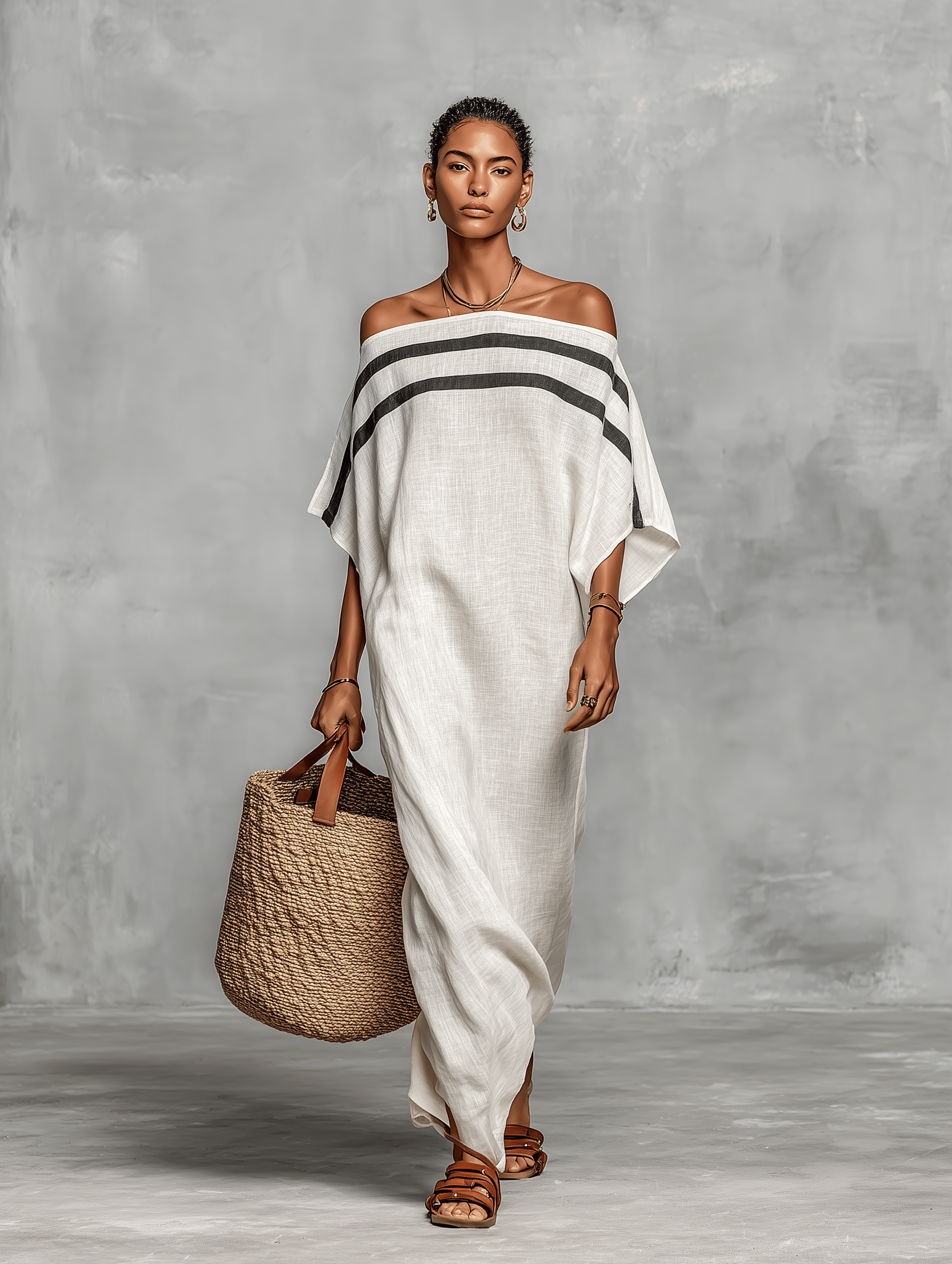 Velira DRESSES Minimalistinis lininis maxi suknelė