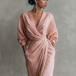 Velira DRESSES Rosa Lino Maxi Suknelė V-Kaklu