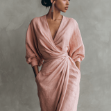 Velira DRESSES Rosa Lino Maxi Suknelė V-Kaklu