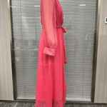 Velira DRESSES Rožinė Chiffon Suknelė V-Kaklu