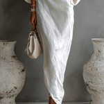 Velira Elise™ | Elegantiškas maxi suknelė vienu petimi balta