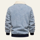 Velira Jackets & Overcoats Aspen avių kailio apykaklės džinsinis švarkas
