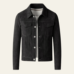 Velira Jackets & Overcoats Juoda / M Vienos Vienos Stretch Suede Lapelekas