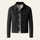 Velira Jackets & Overcoats Juoda / M Vienos Vienos Stretch Suede Lapelekas