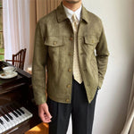 Velira Jackets & Overcoats Kortinos Suede Apykaklės Švarkas