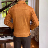 Velira Jackets & Overcoats Kortinos Suede Apykaklės Švarkas