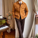 Velira Jackets & Overcoats Kortinos Suede Apykaklės Švarkas
