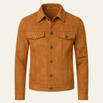 Velira Jackets & Overcoats Oranžinė / M Kortinos Suede Apykaklės Švarkas