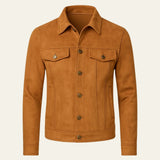 Velira Jackets & Overcoats Oranžinė / M Kortinos Suede Apykaklės Švarkas