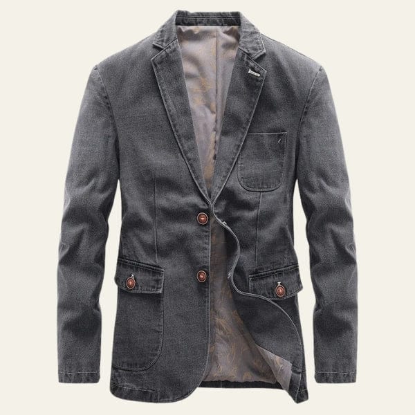 Velira Jackets & Overcoats Pilka / S Hudson Plaunamas Džinsinis Švarkas
