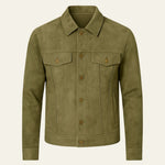 Velira Jackets & Overcoats Žalia / M Kortinos Suede Apykaklės Švarkas