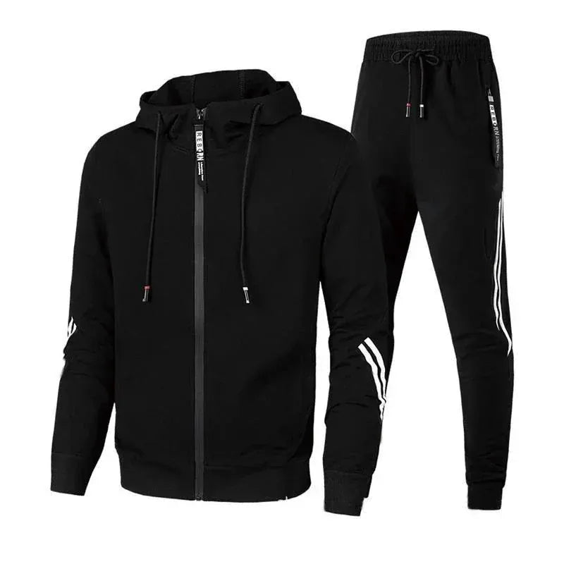 Velira Juoda / XS Elegantiškas Vyrų Sportinis Komplektas