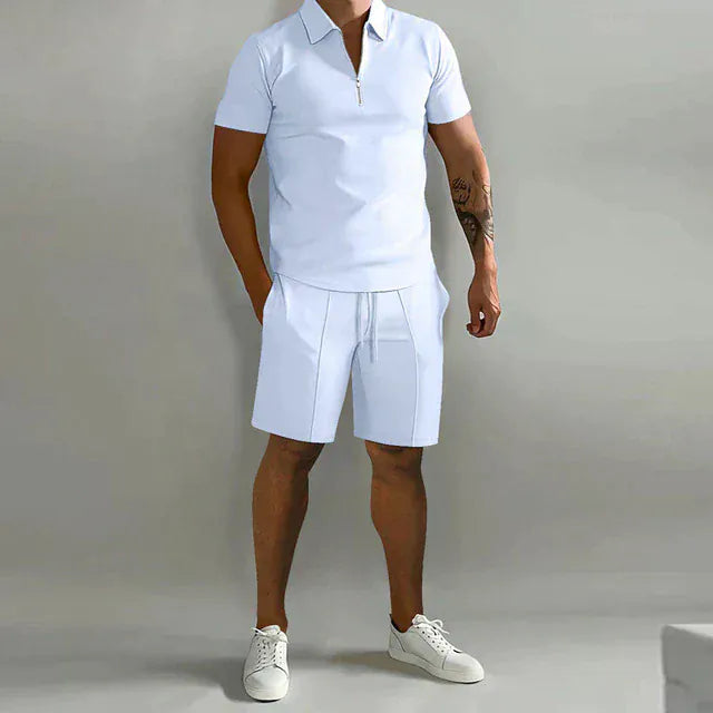 Velira Korte Broek Heren Balta / S Elegantiškas Polo Marškinėlių Rinkinys