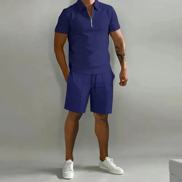 Velira Korte Broek Heren Elegantiškas Polo Marškinėlių Rinkinys