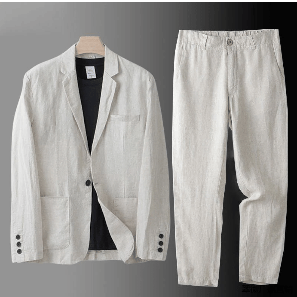 Velira linen Bežinė / M Elegantiškas Lino Komplektas
