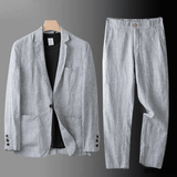 Velira linen Pilka / M Elegantiškas Lino Komplektas