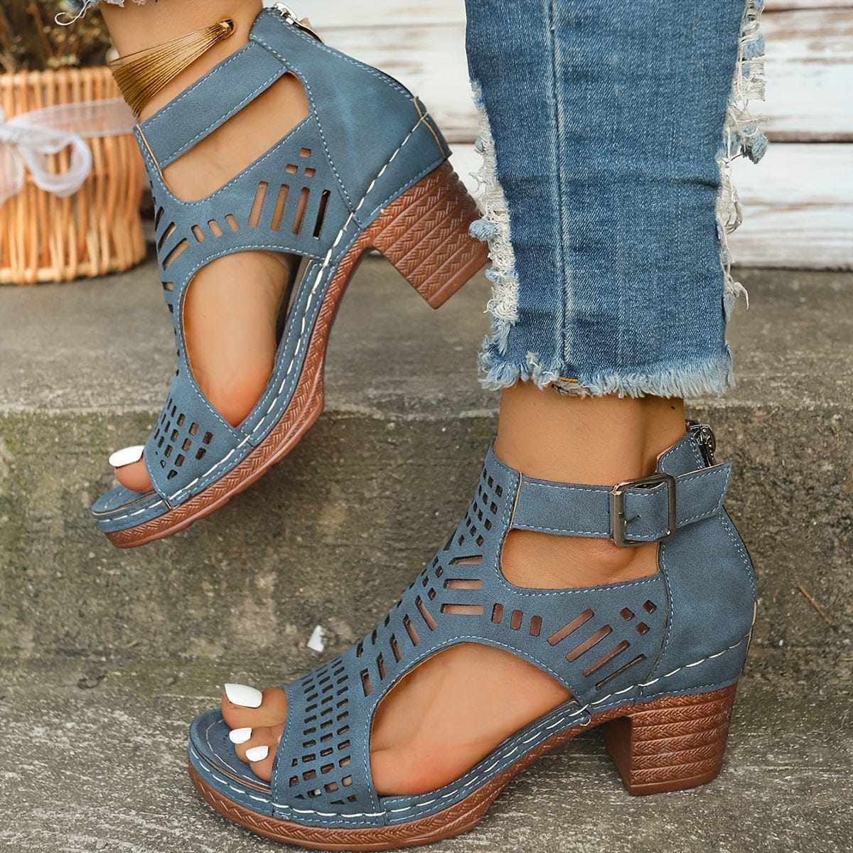 Velira Mėlyna / 5 (36EU) Elena - Ergonomiški sandalai