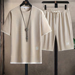 Velira Men's Apparel Bežinė / M Elegantiškas Megztinis Poilsio Komplektas