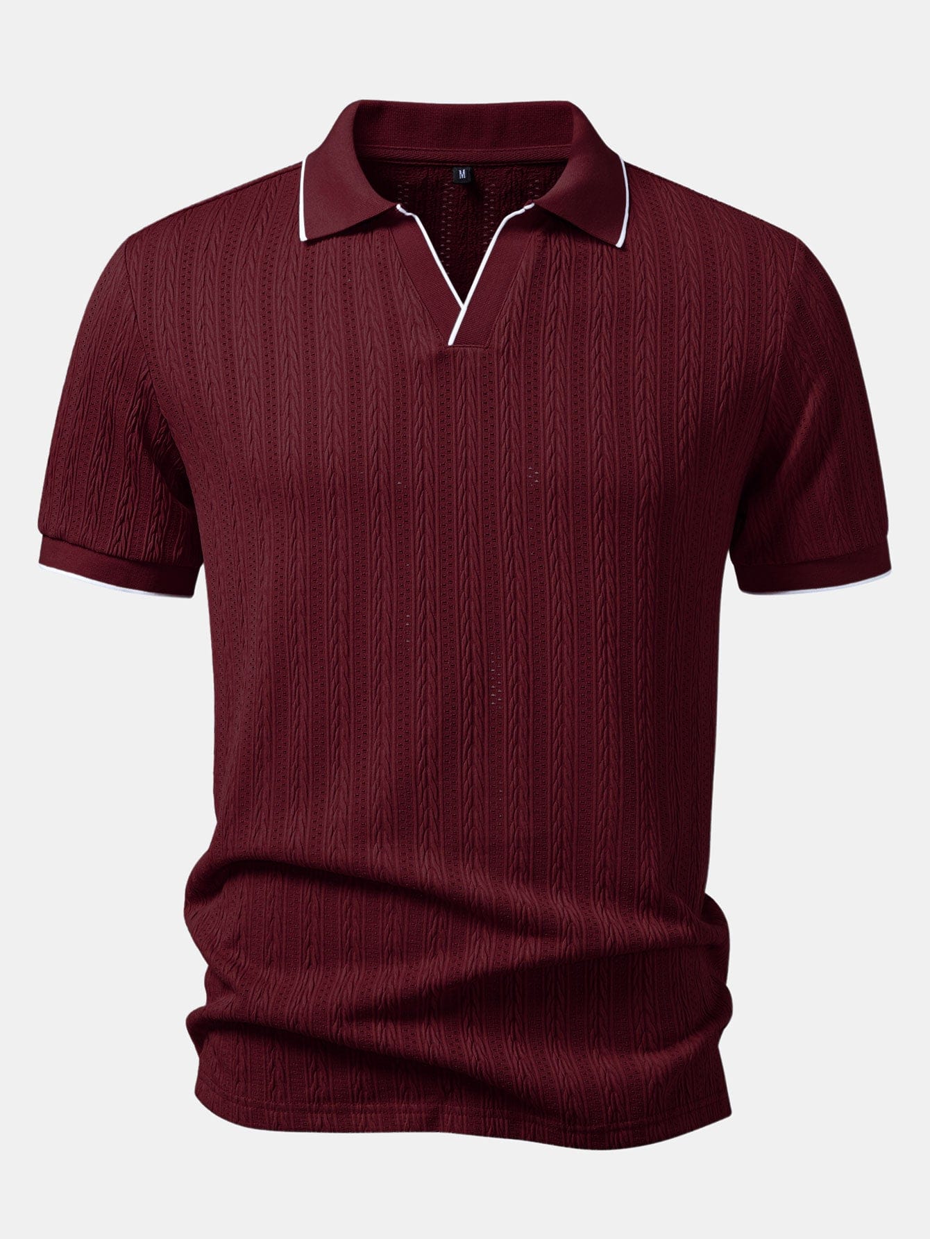 Velira Polo bordo / S Geometrinis Džakardo Džonis Apykaklės Polo