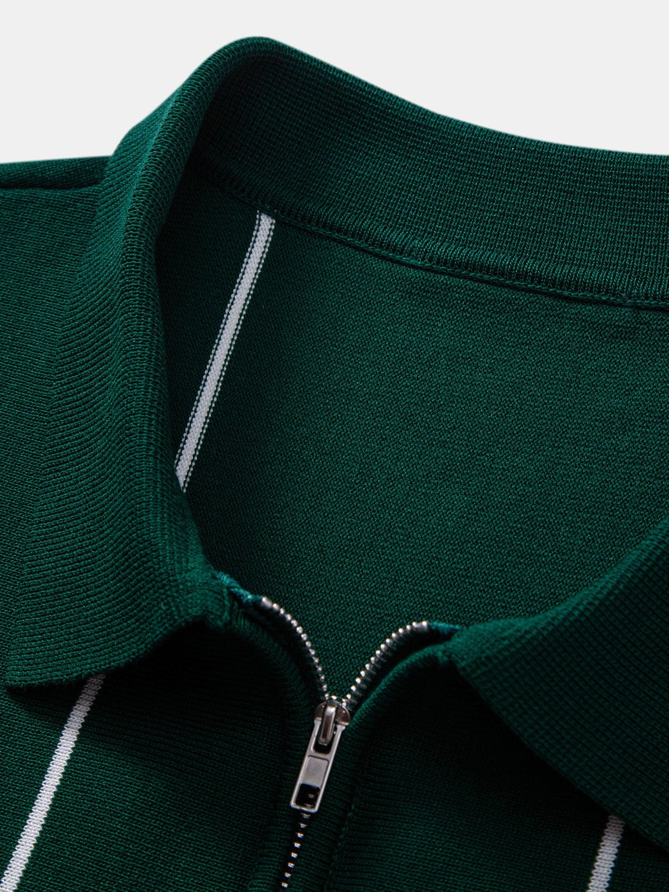 Velira Polo Dryžuota Zip Up Megzta Polo Marškinėliai