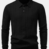 Velira Polo juoda / XS Ilgomis Rankovėmis Sukurtas Polo Marškinėliai