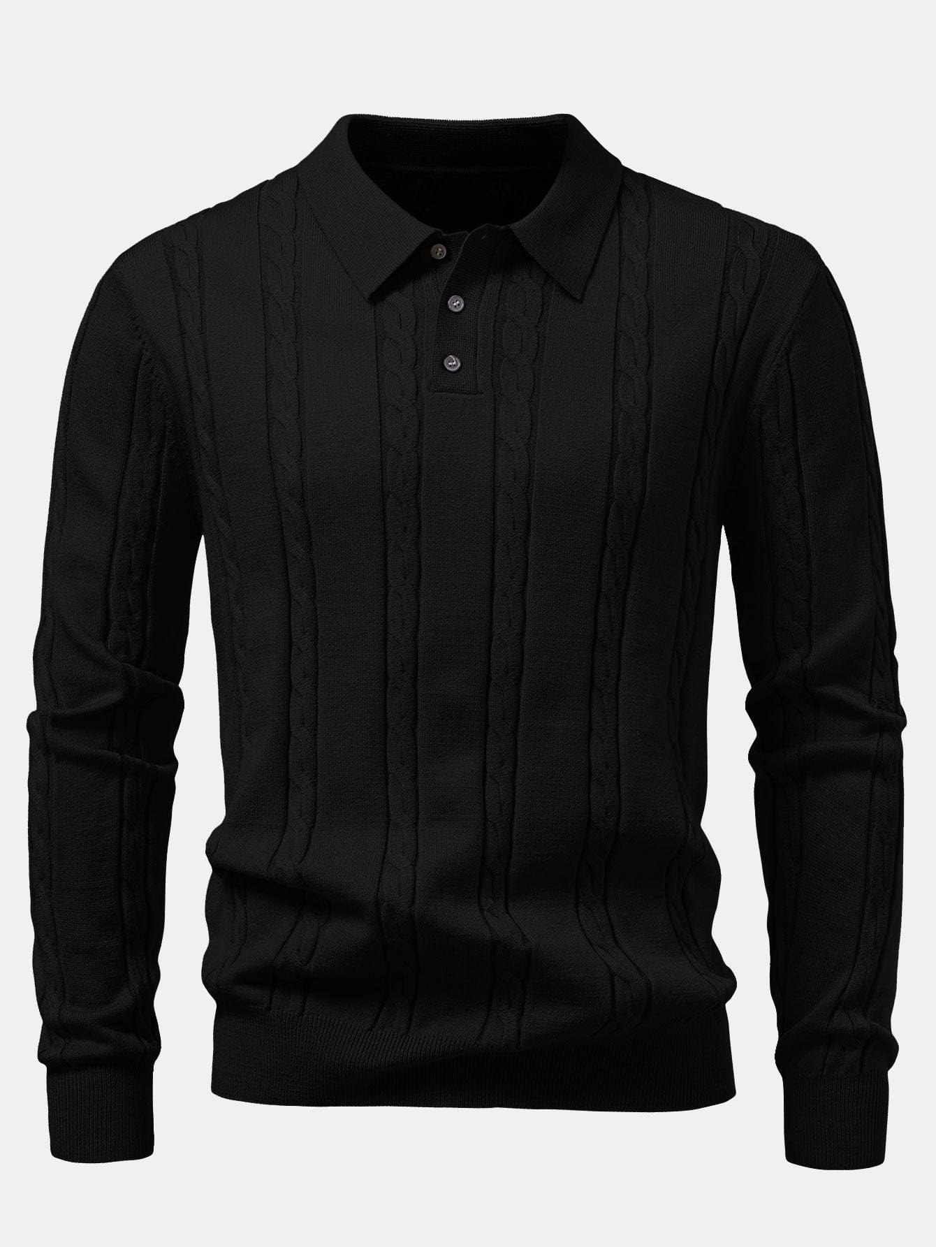 Velira Polo juoda / XS Ilgomis Rankovėmis Sukurtas Polo Marškinėliai