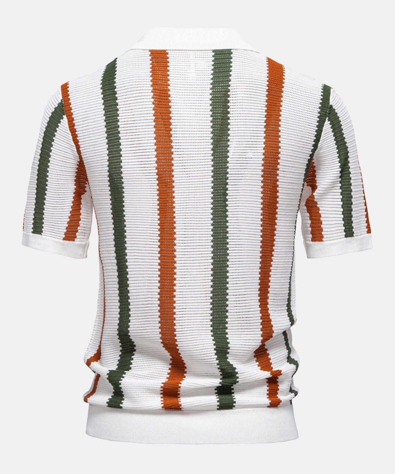 Velira Polo Stripe Knit V Neck Polo Marškiniai