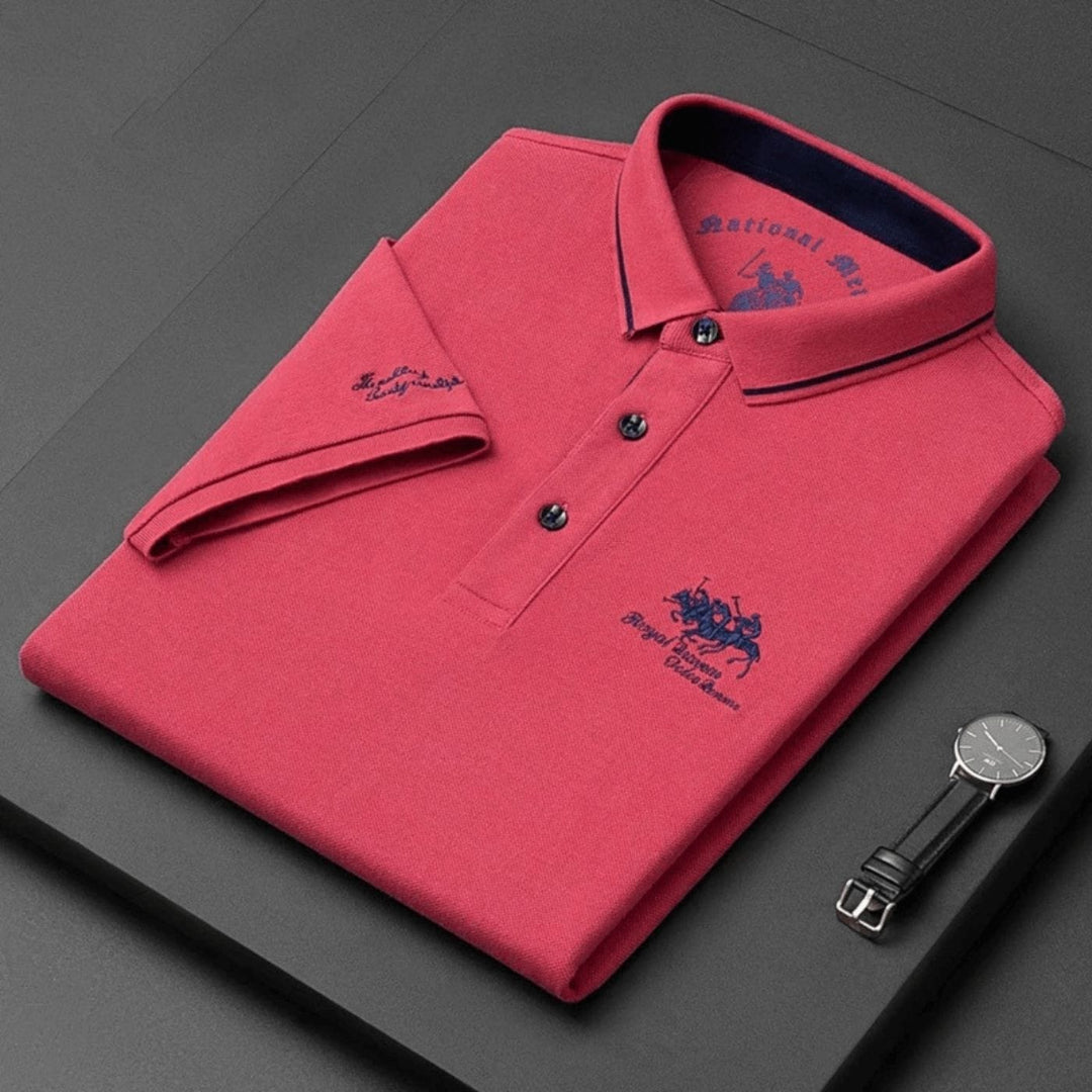 Velira Raudona / M Jean™ | Prabangi polo marškiniai