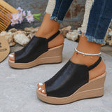 Velira Sandals Juoda / 5 (EU 36) Aurora | Ortopediniai platforminiai sandalai