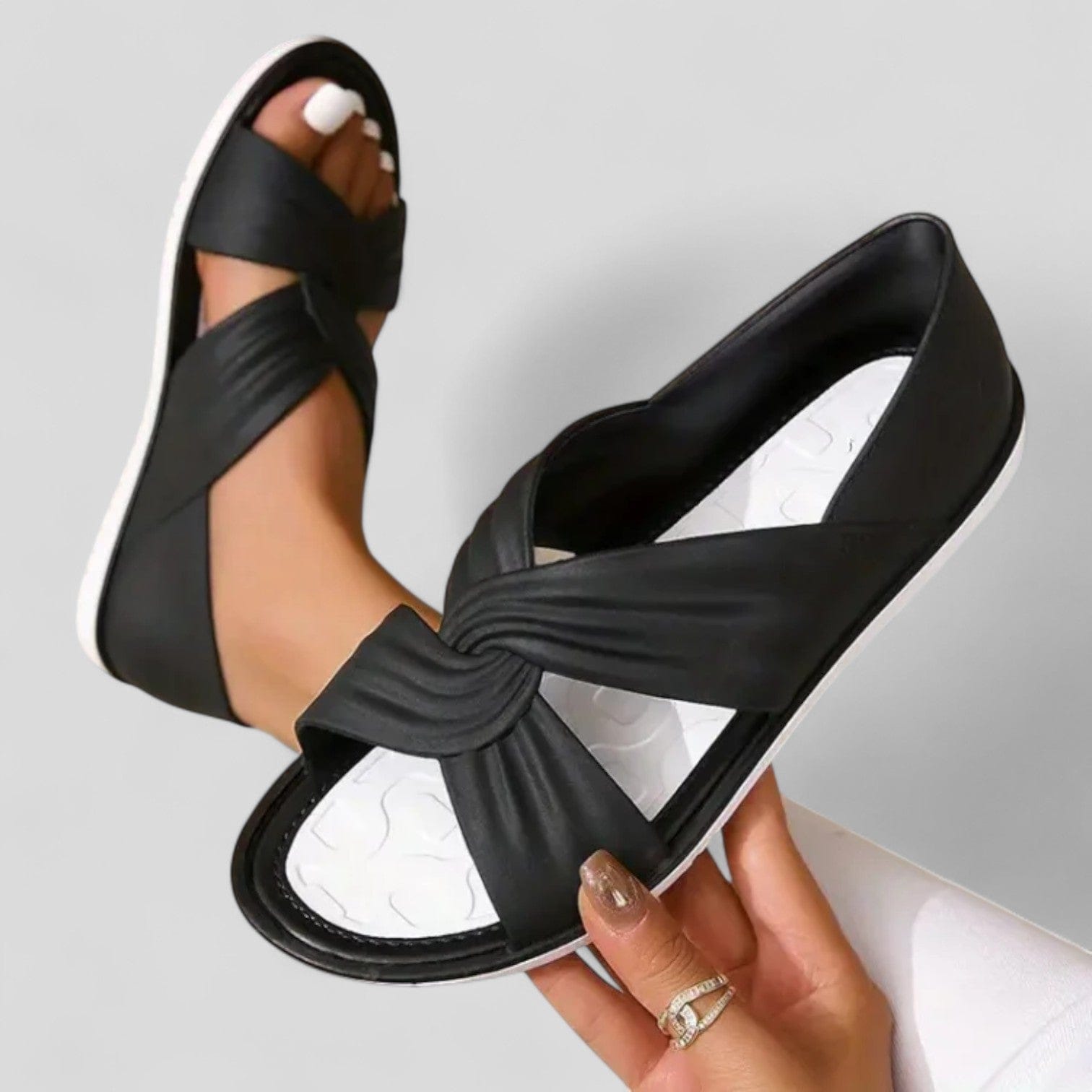 Velira Sandals Juoda / 5 (EU36) Lesley - Ortopediniai sandalai