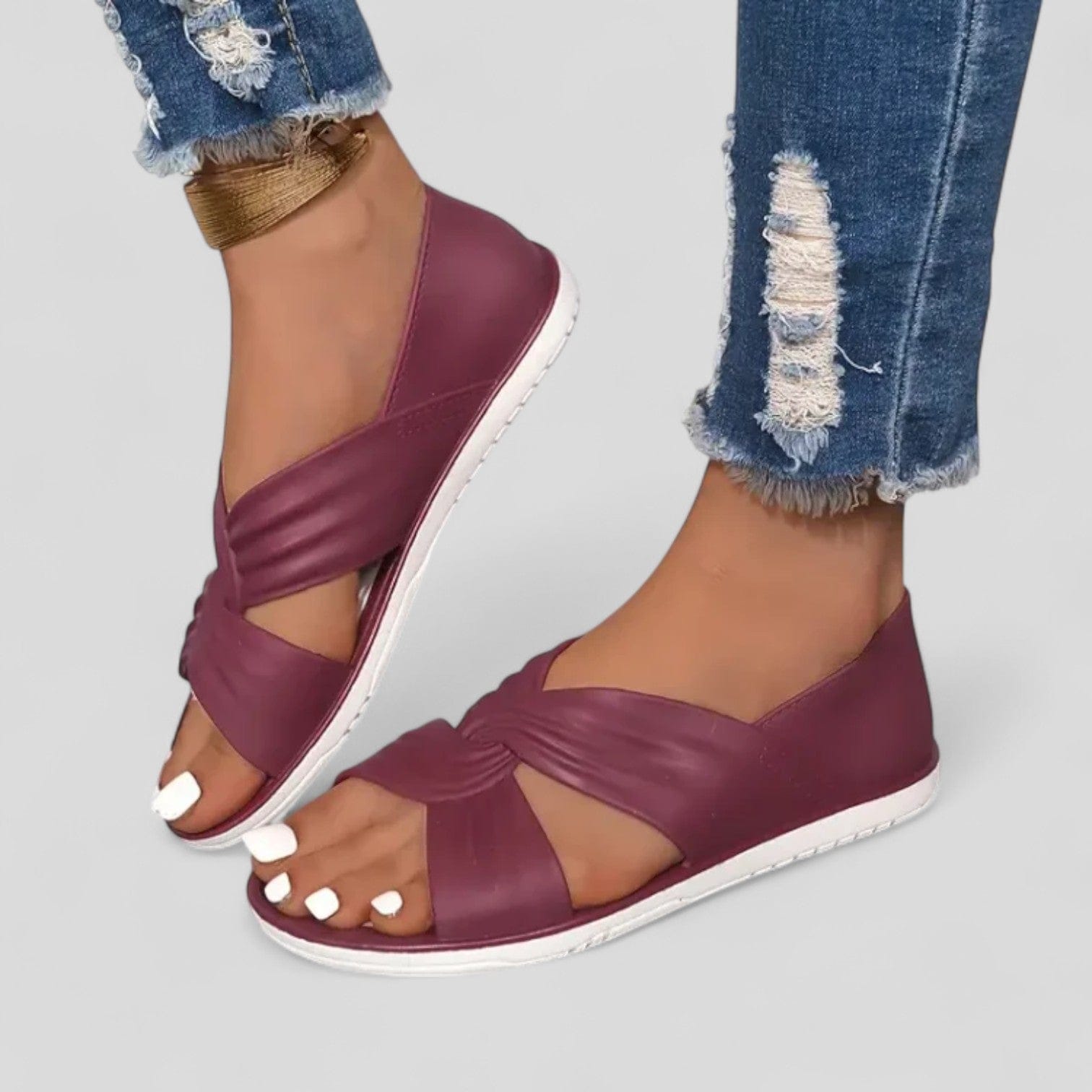 Velira Sandals Raudona / 5 (EU36) Lesley - Ortopediniai sandalai