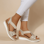 Velira Sandals Sale Auksinė (Beveik išparduota) / 5 (36EU) Myla – Elegantiškos Platforminės Sandalos