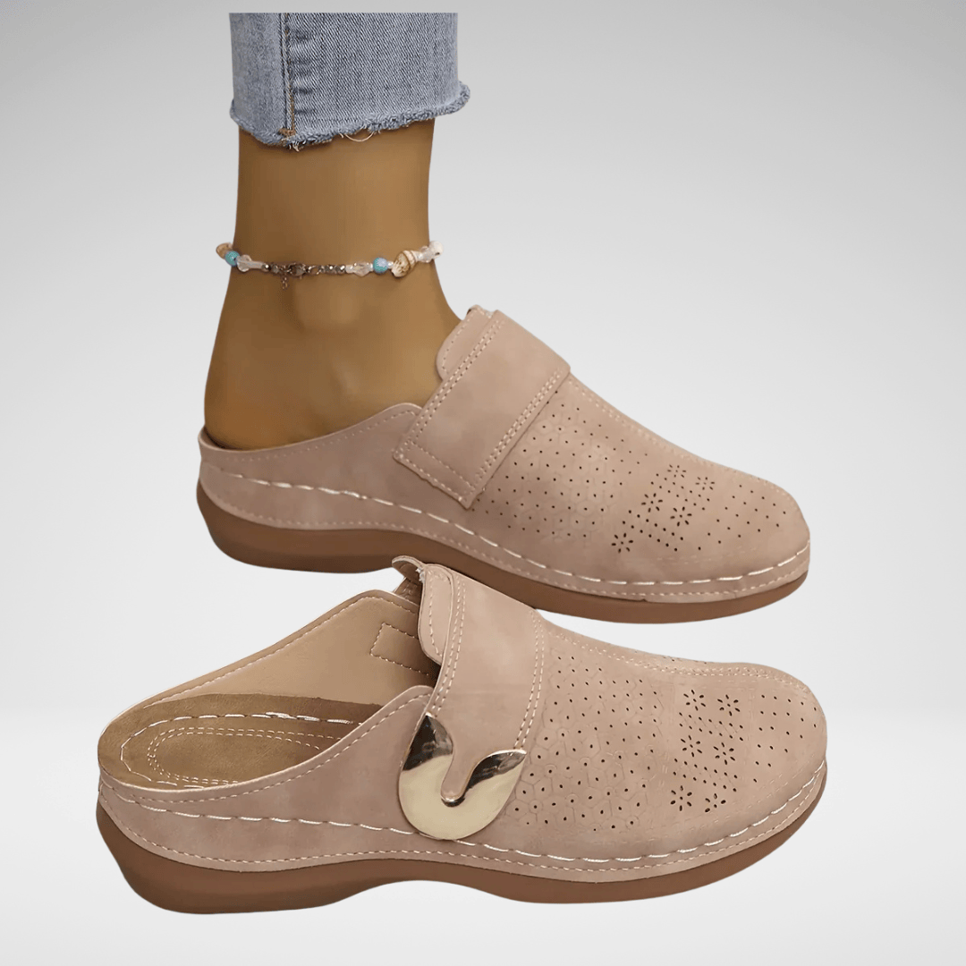 Velira Shoes & Ortho (Autumn) Sandals Šviesiai rožinė pilka / 5  (EU 36) Marel - Stilingi Palaikantys Platforminiai Šlepetės
